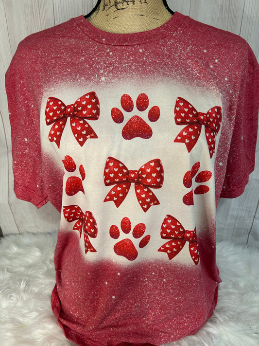 Valentine paw prints